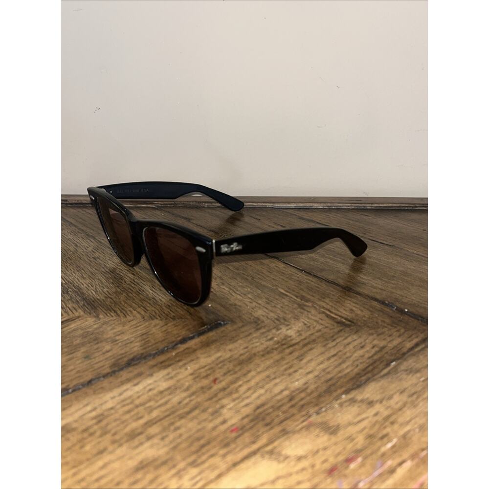 Vintage B&L Ray Ban Wayfarer II 2 Bausch & Lomb Sunglasses Black ‼️Frames Only‼️ - Picture 3 of 11